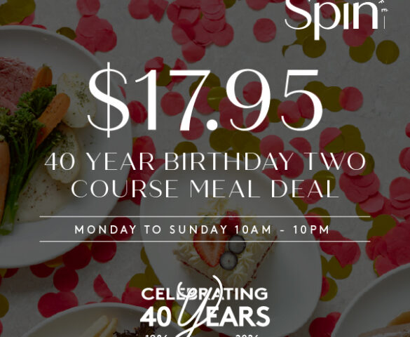 Spin Cafe Birthday Meal Deal